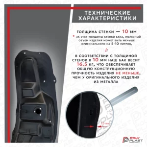 Топливный бак Mitsubishi Pajero 4 2007-2021 дизель 5дв