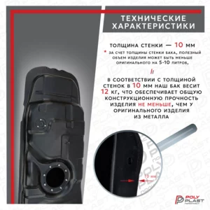 Топливный бак Ssang Yong Kyron 2005-2015  дизель