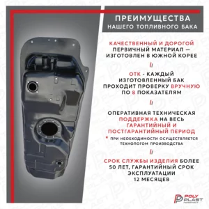 Топливный бак Ssang Yong Kyron 2005-2015 бензин