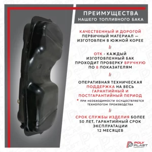 Топливный бак Hyundai Santa Fe Classic 2000-2012 бензин (2клапана)